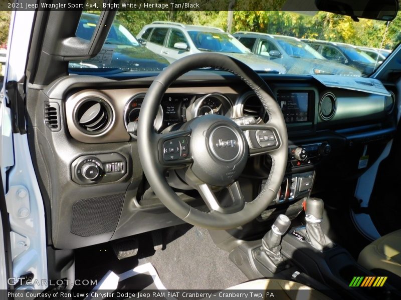 Bright White / Heritage Tan/Black 2021 Jeep Wrangler Sport 4x4