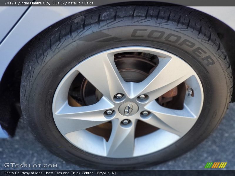 Blue Sky Metallic / Beige 2012 Hyundai Elantra GLS