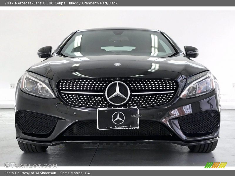 Black / Cranberry Red/Black 2017 Mercedes-Benz C 300 Coupe