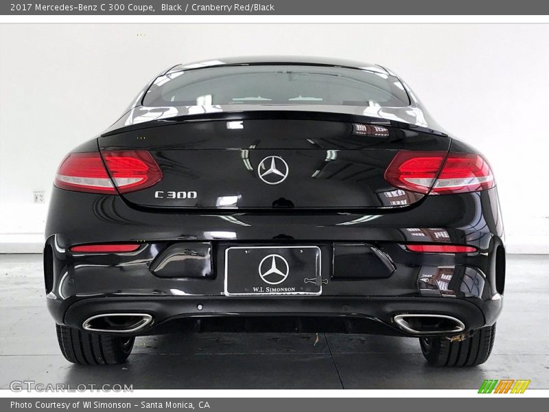 Black / Cranberry Red/Black 2017 Mercedes-Benz C 300 Coupe