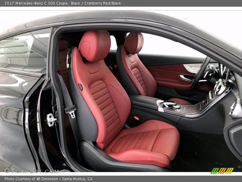Black / Cranberry Red/Black 2017 Mercedes-Benz C 300 Coupe