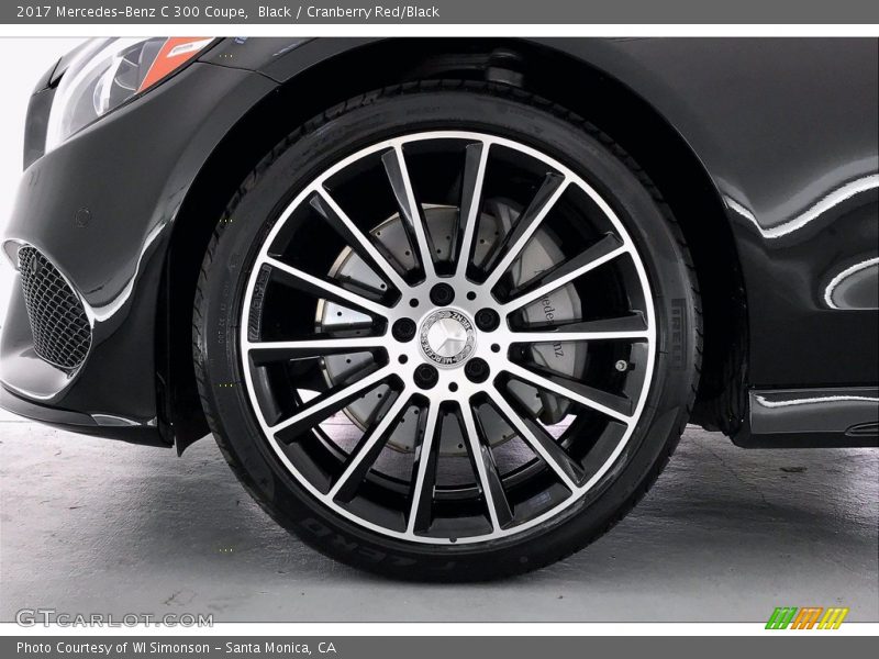Black / Cranberry Red/Black 2017 Mercedes-Benz C 300 Coupe