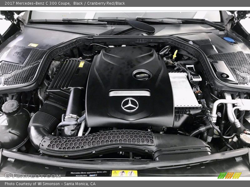 Black / Cranberry Red/Black 2017 Mercedes-Benz C 300 Coupe
