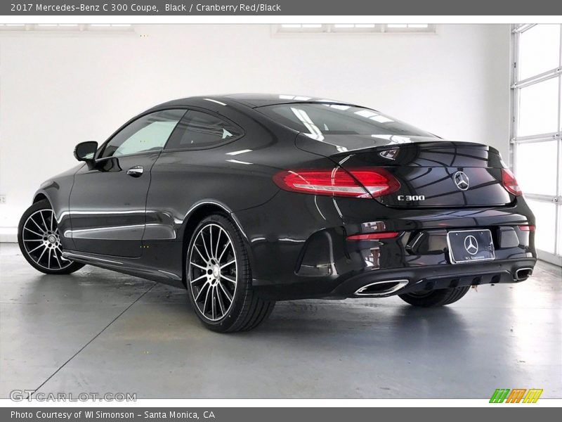Black / Cranberry Red/Black 2017 Mercedes-Benz C 300 Coupe