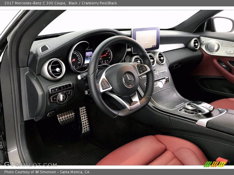 Black / Cranberry Red/Black 2017 Mercedes-Benz C 300 Coupe