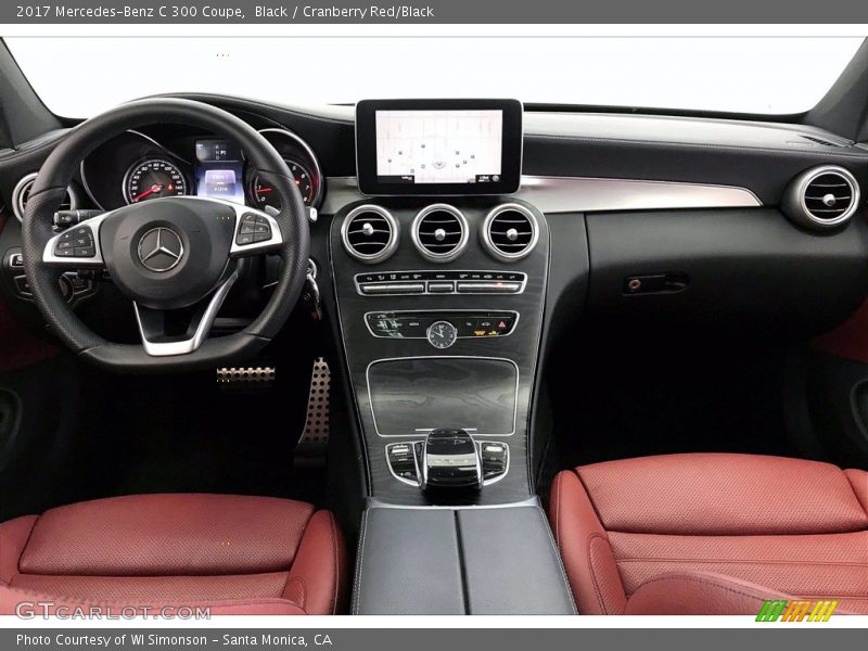 Black / Cranberry Red/Black 2017 Mercedes-Benz C 300 Coupe