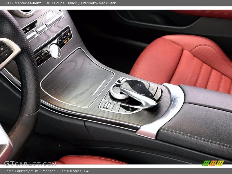 Black / Cranberry Red/Black 2017 Mercedes-Benz C 300 Coupe