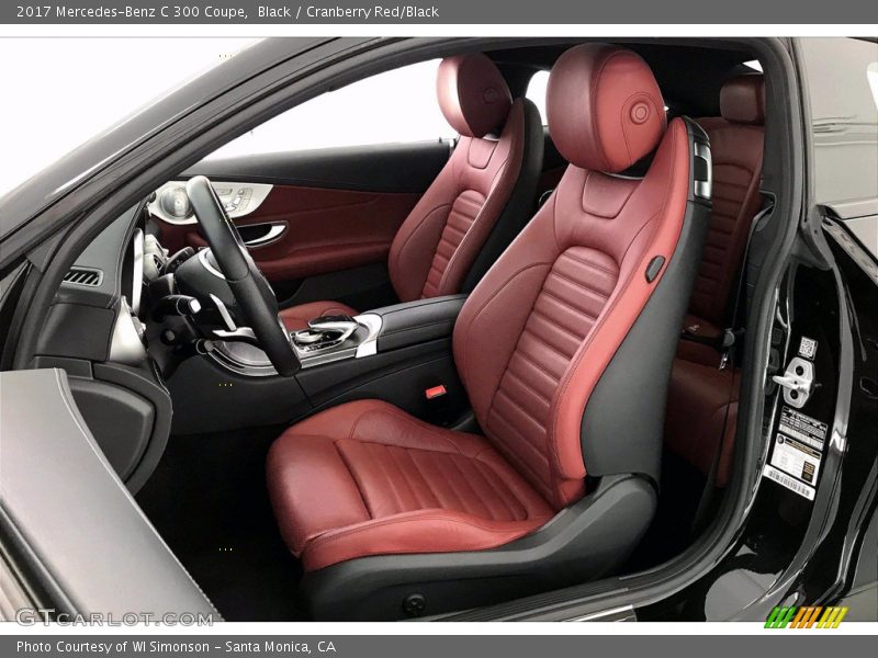 Black / Cranberry Red/Black 2017 Mercedes-Benz C 300 Coupe