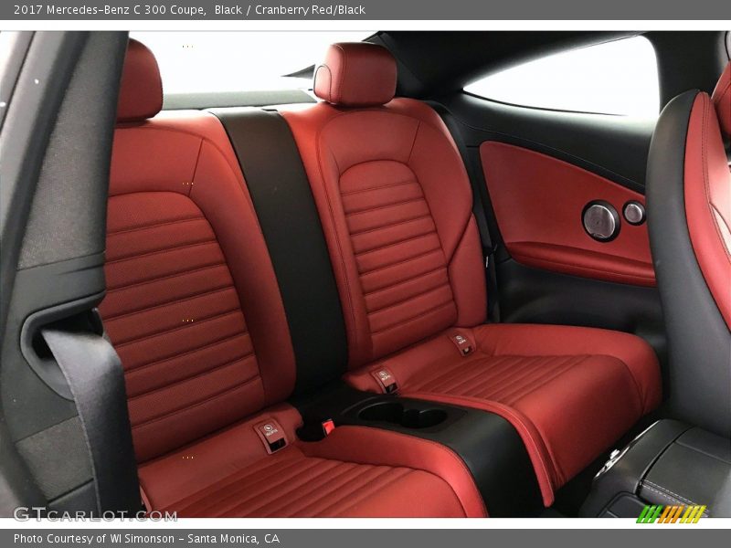 Black / Cranberry Red/Black 2017 Mercedes-Benz C 300 Coupe