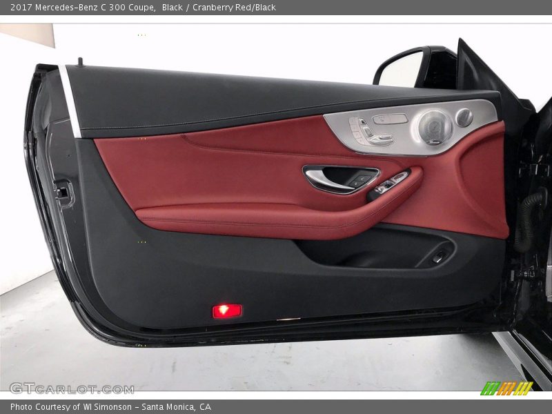 Black / Cranberry Red/Black 2017 Mercedes-Benz C 300 Coupe
