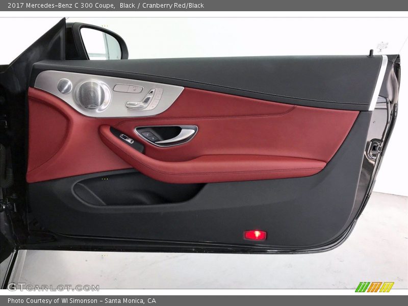 Black / Cranberry Red/Black 2017 Mercedes-Benz C 300 Coupe