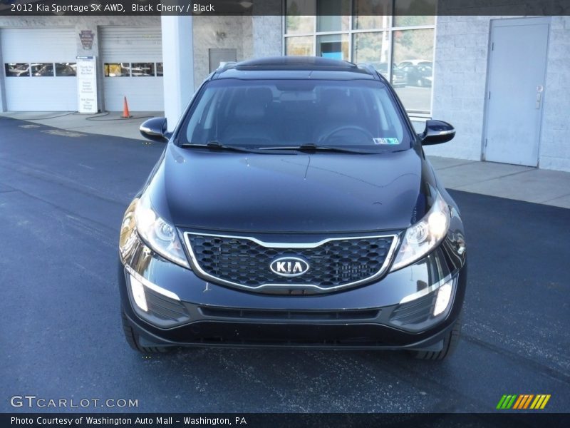 Black Cherry / Black 2012 Kia Sportage SX AWD