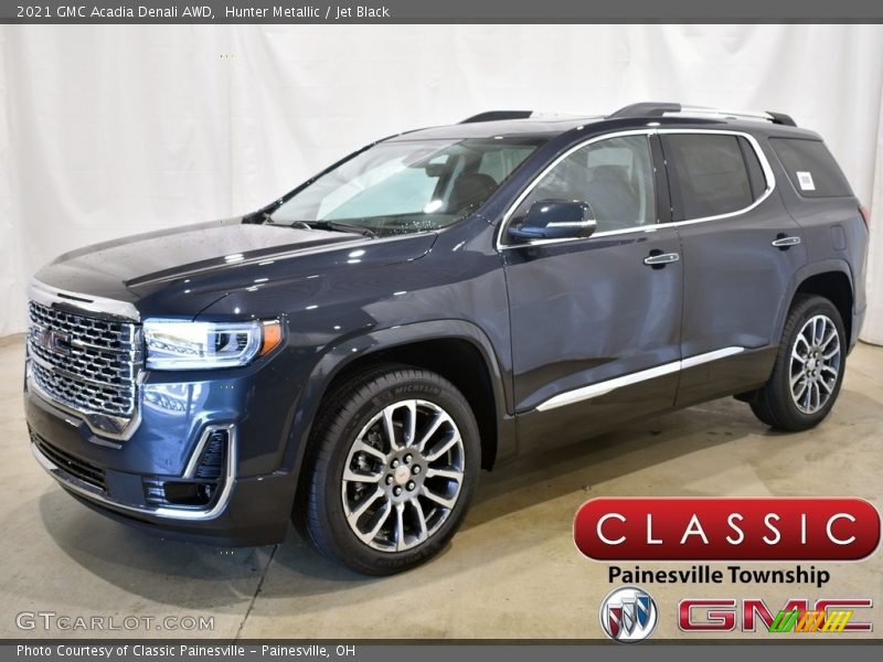 Hunter Metallic / Jet Black 2021 GMC Acadia Denali AWD