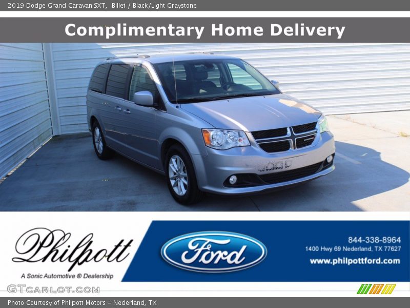 Billet / Black/Light Graystone 2019 Dodge Grand Caravan SXT