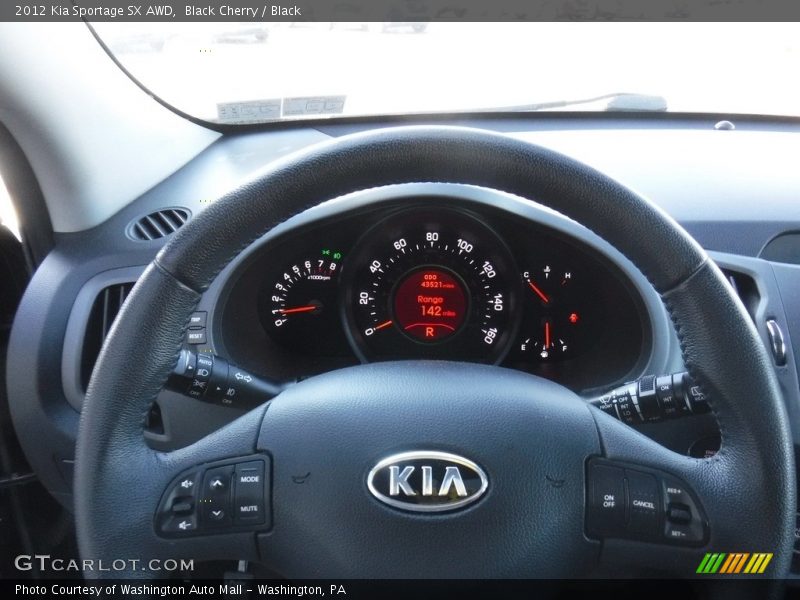 Black Cherry / Black 2012 Kia Sportage SX AWD