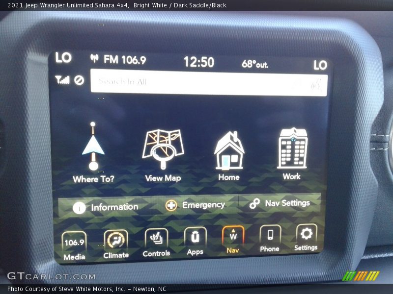 Bright White / Dark Saddle/Black 2021 Jeep Wrangler Unlimited Sahara 4x4