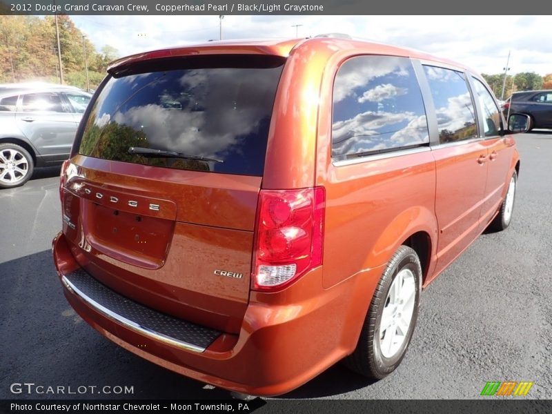 Copperhead Pearl / Black/Light Graystone 2012 Dodge Grand Caravan Crew