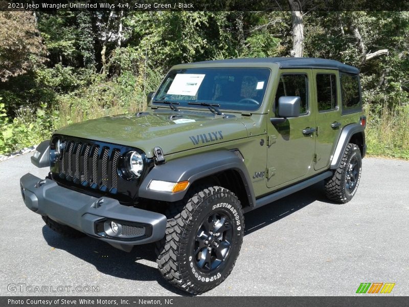 Front 3/4 View of 2021 Wrangler Unlimited Willys 4x4