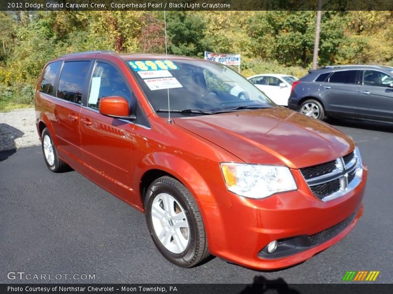 Copperhead Pearl / Black/Light Graystone 2012 Dodge Grand Caravan Crew