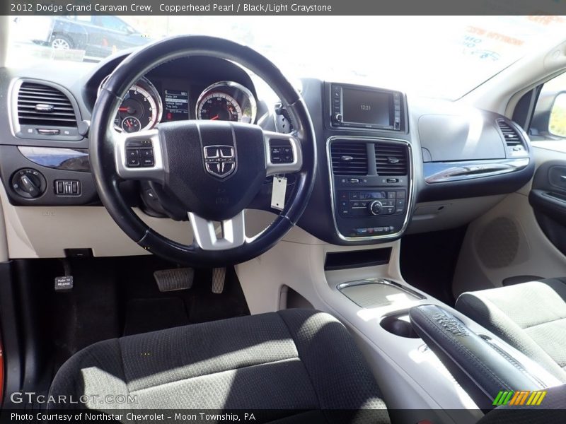 Copperhead Pearl / Black/Light Graystone 2012 Dodge Grand Caravan Crew