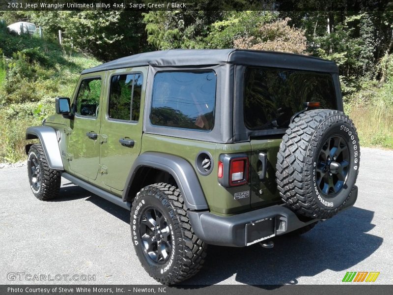 Sarge Green / Black 2021 Jeep Wrangler Unlimited Willys 4x4