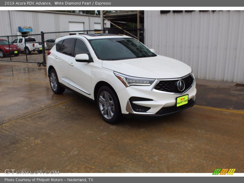 White Diamond Pearl / Espresso 2019 Acura RDX Advance