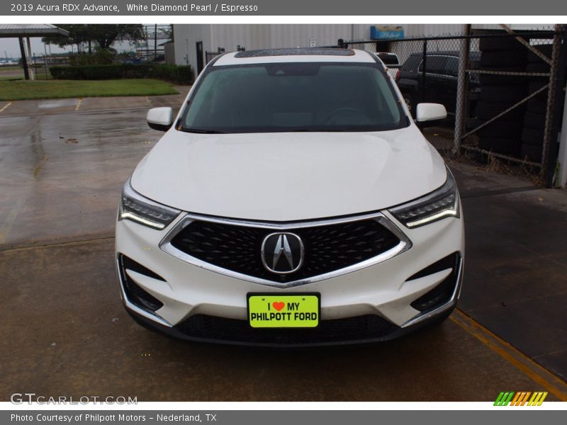White Diamond Pearl / Espresso 2019 Acura RDX Advance