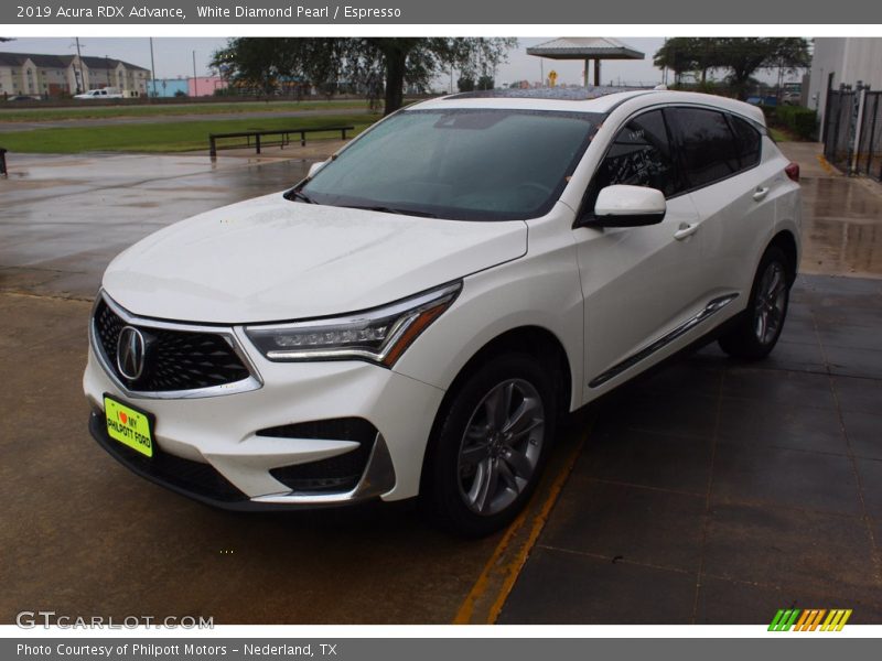 White Diamond Pearl / Espresso 2019 Acura RDX Advance