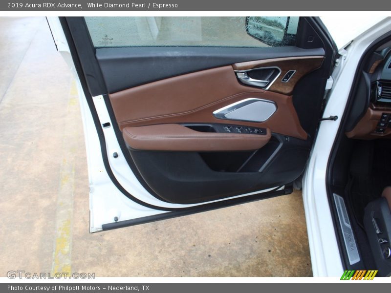 White Diamond Pearl / Espresso 2019 Acura RDX Advance