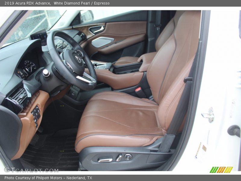 White Diamond Pearl / Espresso 2019 Acura RDX Advance