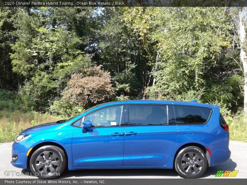 Ocean Blue Metallic / Black 2020 Chrysler Pacifica Hybrid Touring
