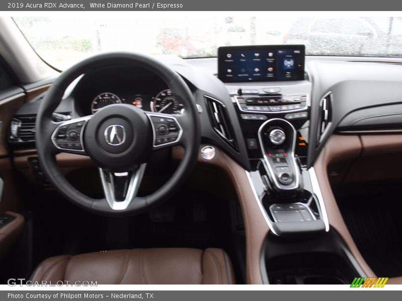 White Diamond Pearl / Espresso 2019 Acura RDX Advance