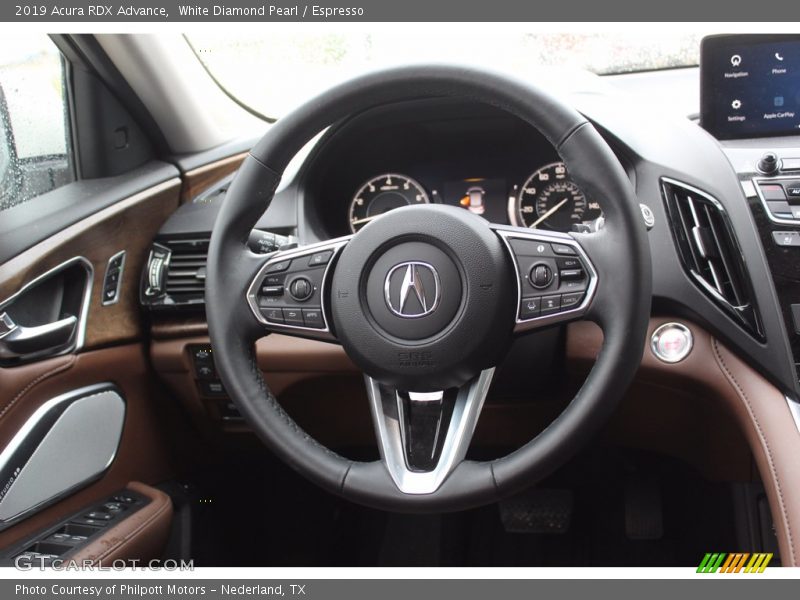White Diamond Pearl / Espresso 2019 Acura RDX Advance