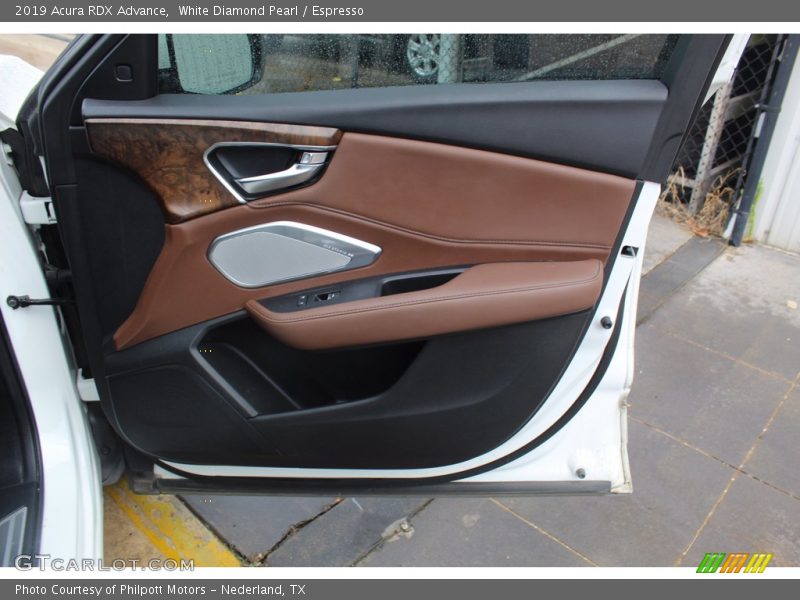 White Diamond Pearl / Espresso 2019 Acura RDX Advance