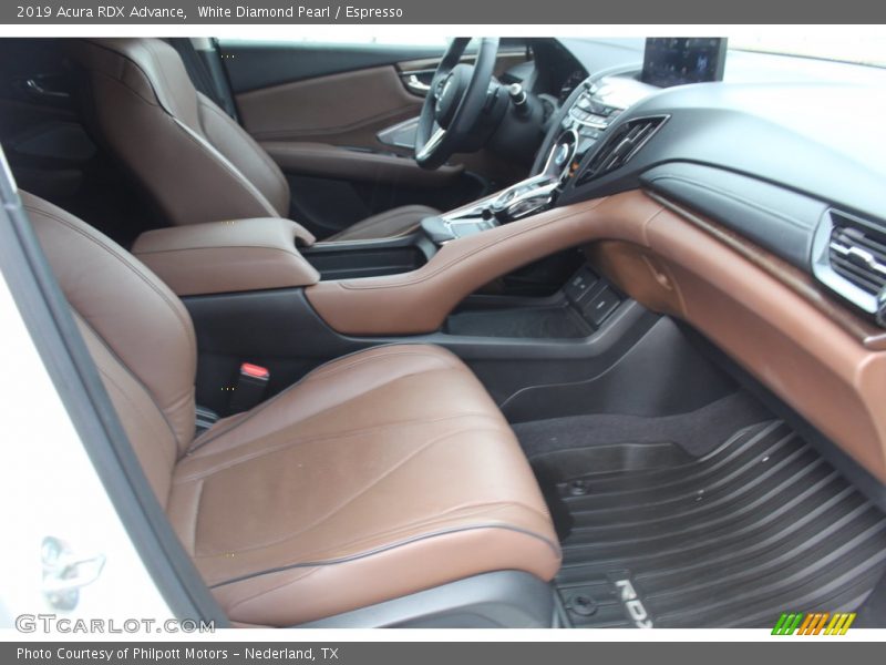 White Diamond Pearl / Espresso 2019 Acura RDX Advance