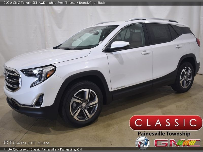 White Frost Tricoat / Brandy/­Jet Black 2020 GMC Terrain SLT AWD