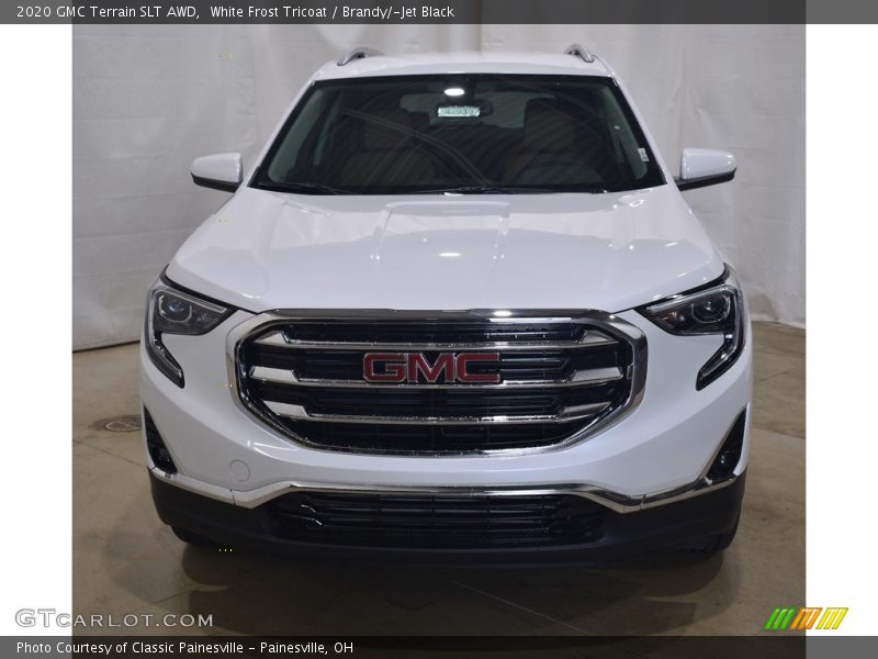 White Frost Tricoat / Brandy/­Jet Black 2020 GMC Terrain SLT AWD