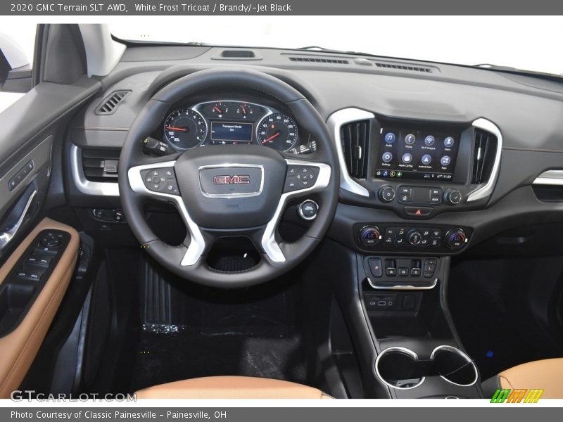 White Frost Tricoat / Brandy/­Jet Black 2020 GMC Terrain SLT AWD