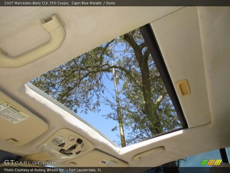 Capri Blue Metallic / Stone 2007 Mercedes-Benz CLK 350 Coupe