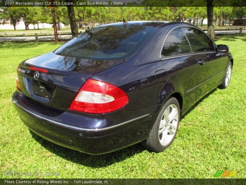 Capri Blue Metallic / Stone 2007 Mercedes-Benz CLK 350 Coupe