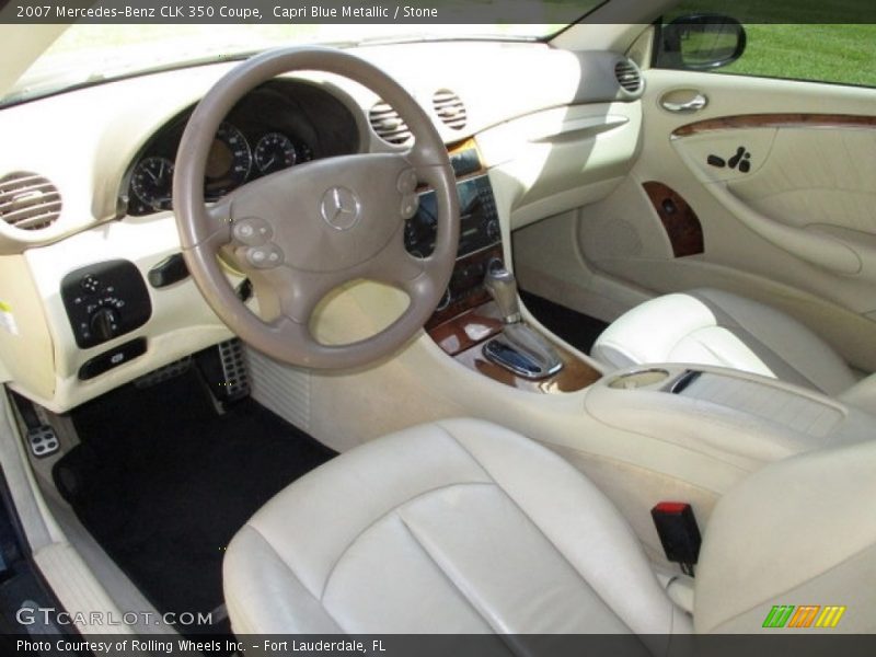 Capri Blue Metallic / Stone 2007 Mercedes-Benz CLK 350 Coupe