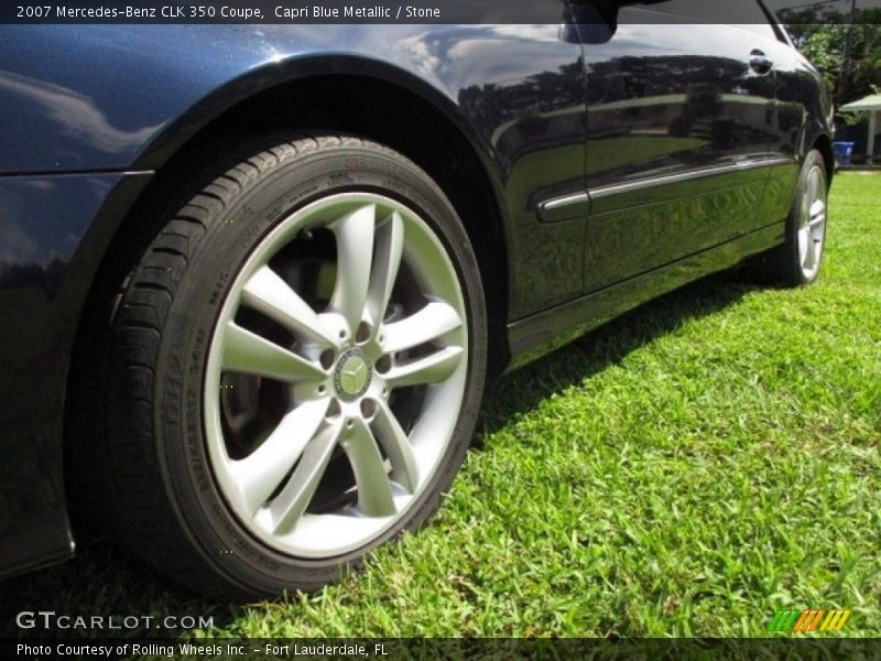 Capri Blue Metallic / Stone 2007 Mercedes-Benz CLK 350 Coupe