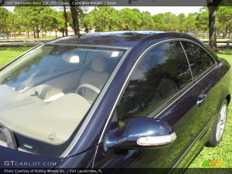 Capri Blue Metallic / Stone 2007 Mercedes-Benz CLK 350 Coupe