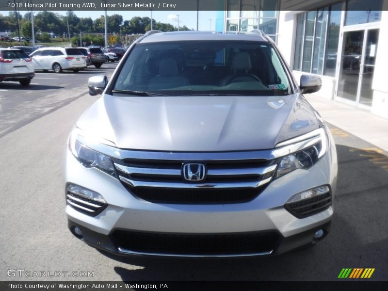 Lunar Silver Metallic / Gray 2018 Honda Pilot Touring AWD