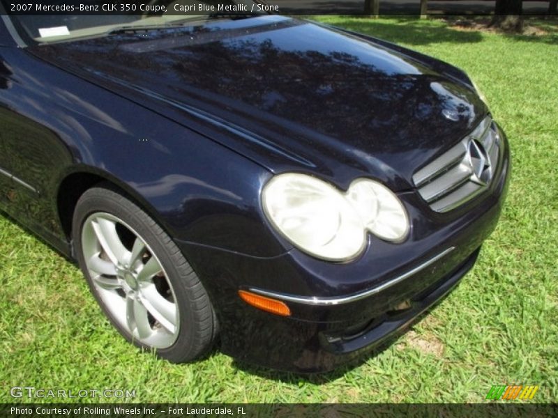 Capri Blue Metallic / Stone 2007 Mercedes-Benz CLK 350 Coupe