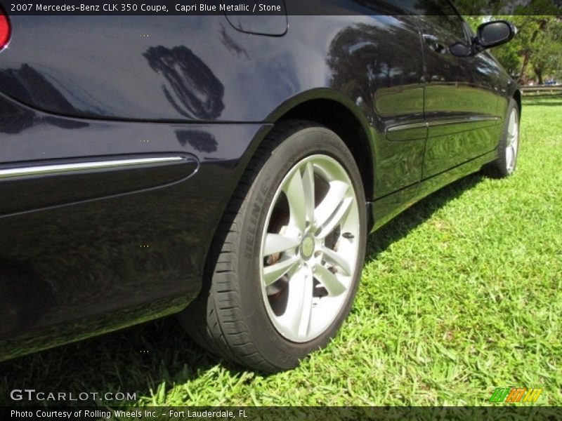 Capri Blue Metallic / Stone 2007 Mercedes-Benz CLK 350 Coupe