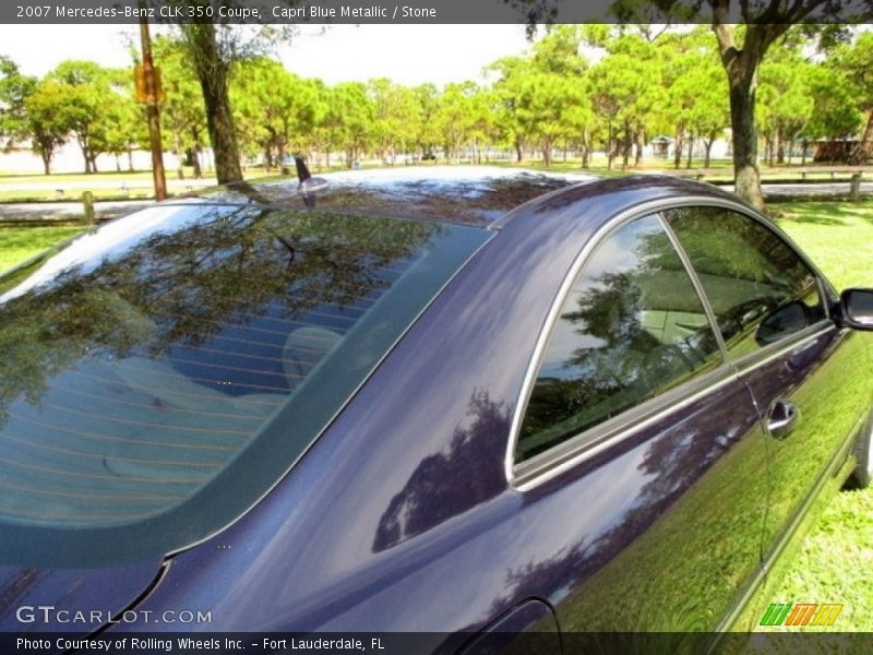 Capri Blue Metallic / Stone 2007 Mercedes-Benz CLK 350 Coupe