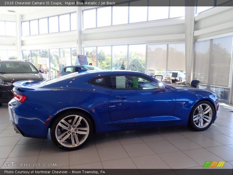 Hyper Blue Metallic / Jet Black 2016 Chevrolet Camaro SS Coupe