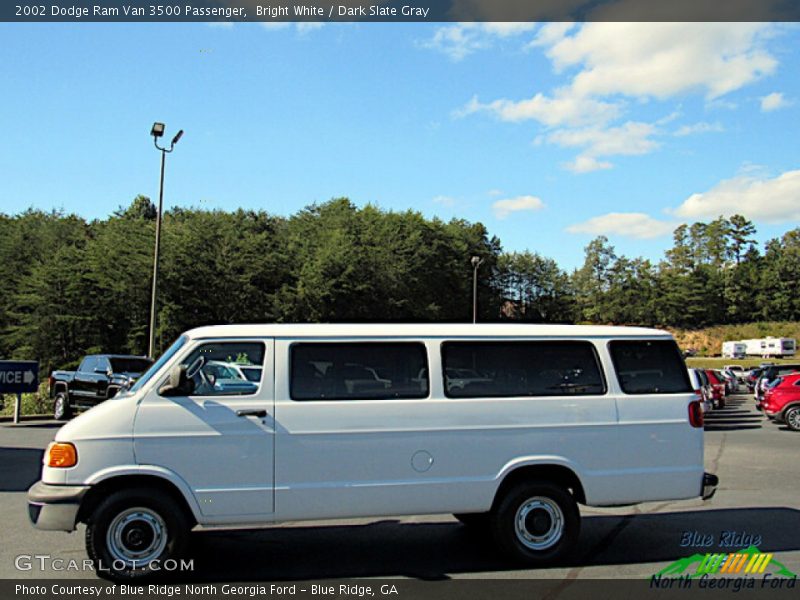 Bright White / Dark Slate Gray 2002 Dodge Ram Van 3500 Passenger