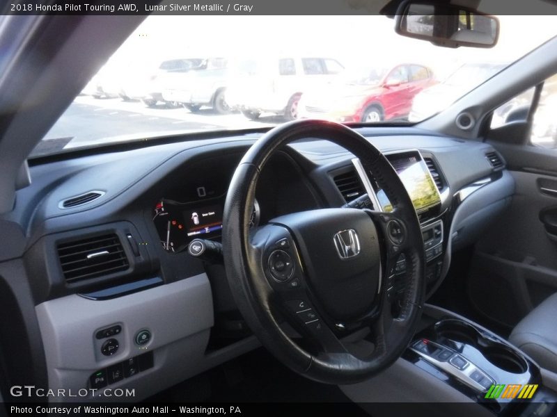 Lunar Silver Metallic / Gray 2018 Honda Pilot Touring AWD